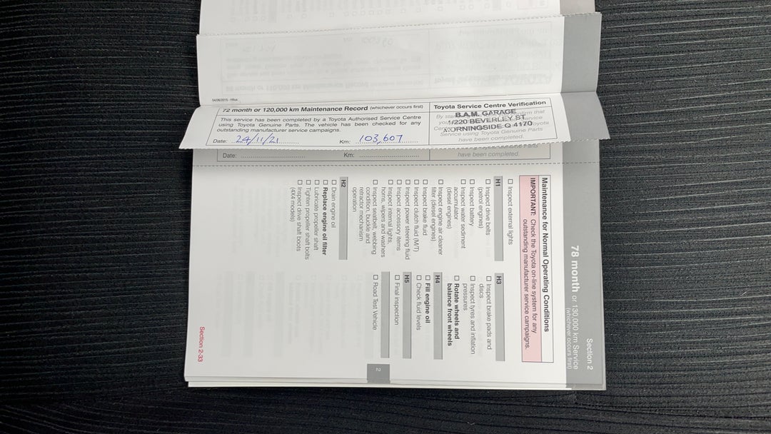 2016 Toyota Hilux Sr Hi-rider, Automatic, 103610 km, Service History