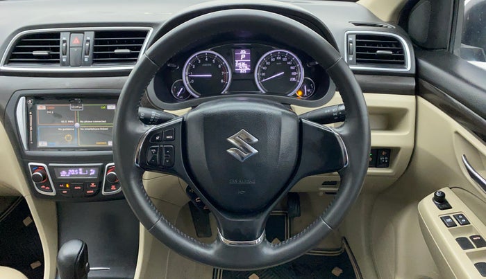 2018 Maruti Ciaz ALPHA 1.4 VVT AMT, Petrol, Automatic, 74,870 km, Steering Wheel Close Up
