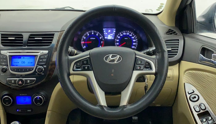 2014 Hyundai Verna FLUIDIC 1.6 VTVT SX AT, Petrol, Automatic, 55,030 km, Steering Wheel Close Up
