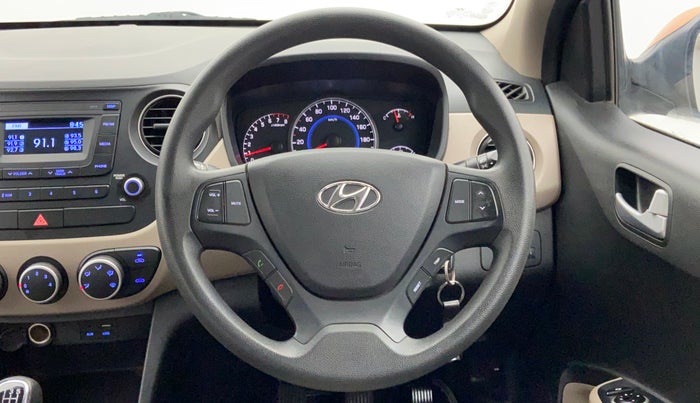 2016 Hyundai Grand i10 SPORTZ 1.2 KAPPA VTVT, Petrol, Manual, 12,591 km, Steering Wheel Close Up