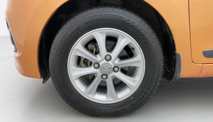 2014 Hyundai Grand i10 ASTA AT 1.2 KAPPA VTVT, Petrol, Automatic, 44,790 km, Left Front Wheel