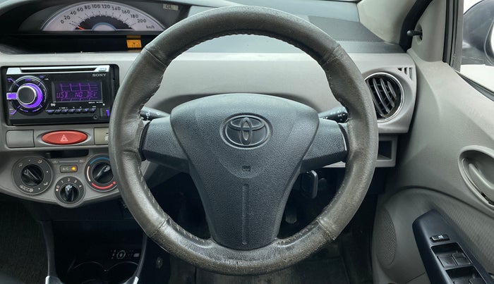 2011 Toyota Etios G, Petrol, Manual, 65,168 km, Steering Wheel Close Up