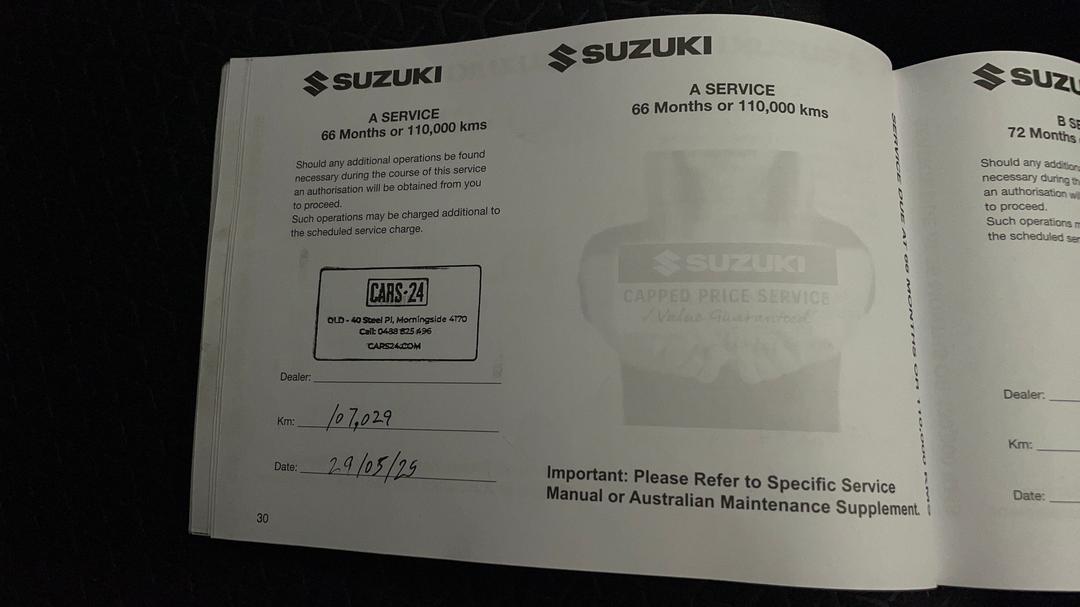 2018 Suzuki Swift Gl (qld), Automatic, 107033 km, Service History