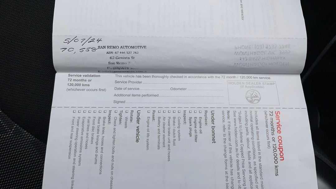 2018 Holden Spark Ls (5yr), Automatic, 72618 km, Service History