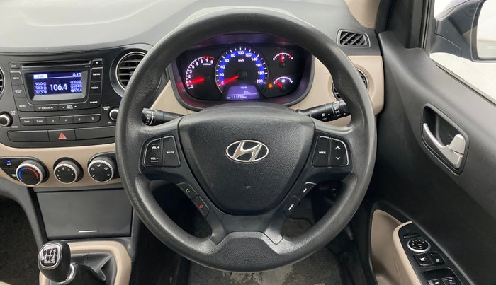 2015 Hyundai Xcent S 1.2, Petrol, Manual, 1,11,396 km, Steering Wheel Close Up