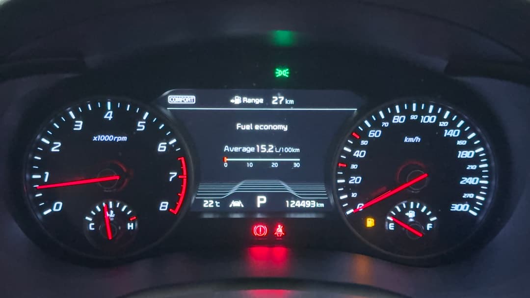 2018 Kia Stinger Gt (black Leather), Automatic, 124493 km, Odometer View