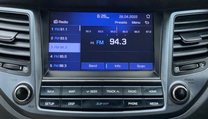 2017 Hyundai Tucson 4WD AT GLS DIESEL, Diesel, Automatic, 72,884 km, Infotainment System