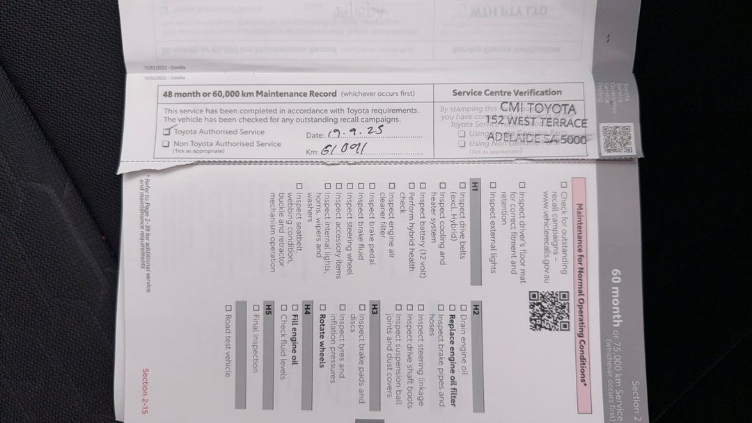 2022 Toyota Corolla Ascent Sport, Automatic, 69271 km, Service History