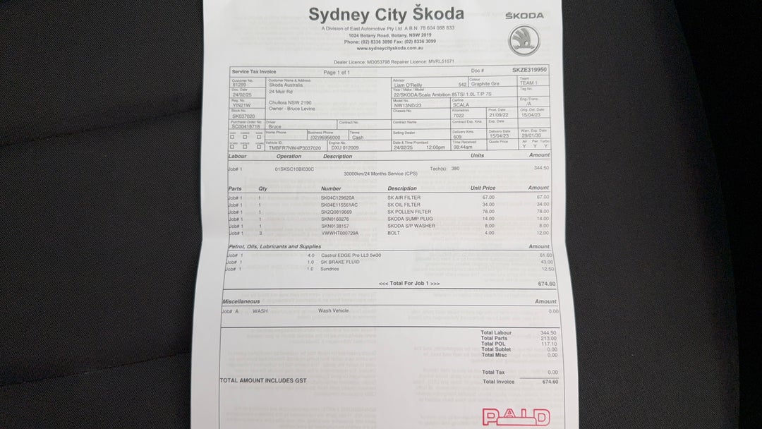 2022 SKODA Scala Ambition 85tsi, Automatic, 11203 km, Service History