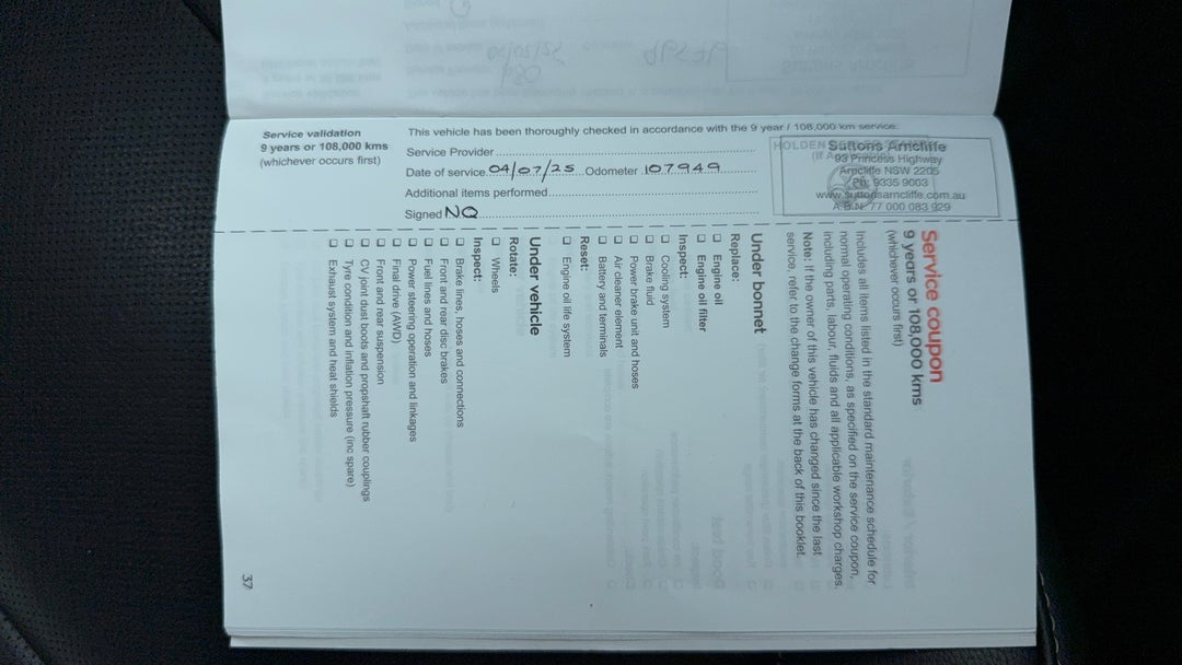 2019 Holden Acadia Ltz (2wd), Automatic, 115349 km, Service History