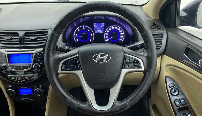 2013 Hyundai Verna FLUIDIC 1.6 CRDI SX OPT, Diesel, Manual, 97,264 km, Steering Wheel Close Up