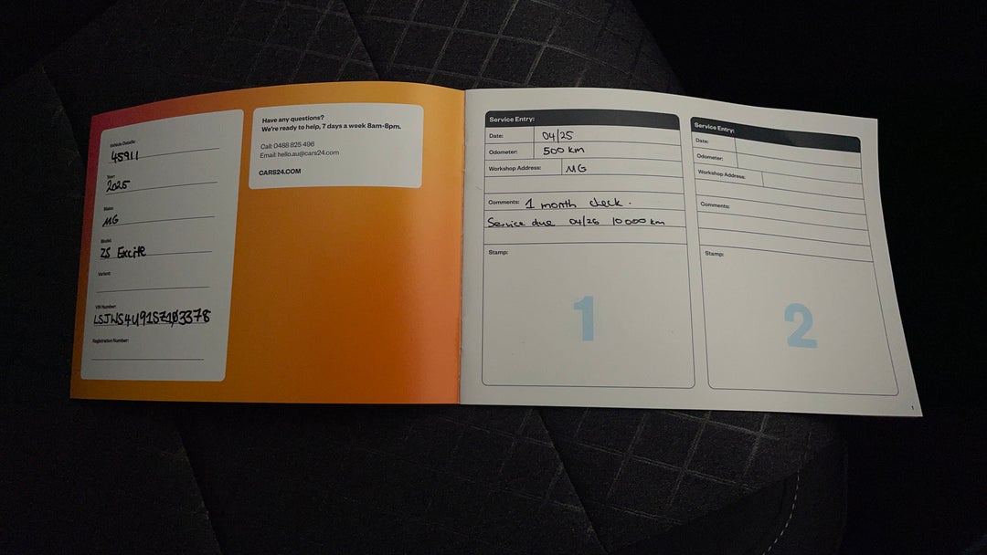 2025 MG ZS Excite, Automatic, 722 km, Service History