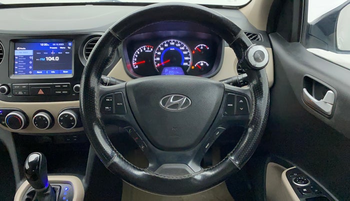 2017 Hyundai Grand i10 SPORTZ (O) AT 1.2 KAPPA VTVT, CNG, Automatic, 41,429 km, Steering Wheel Close Up