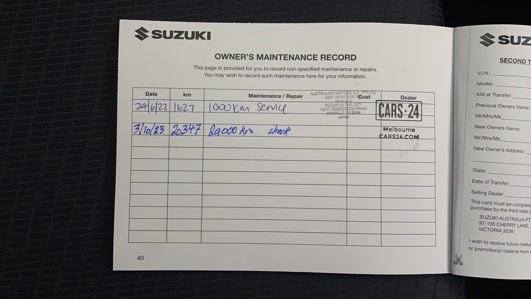 2021 Suzuki Baleno Gl, Automatic, 20347 km, Service History