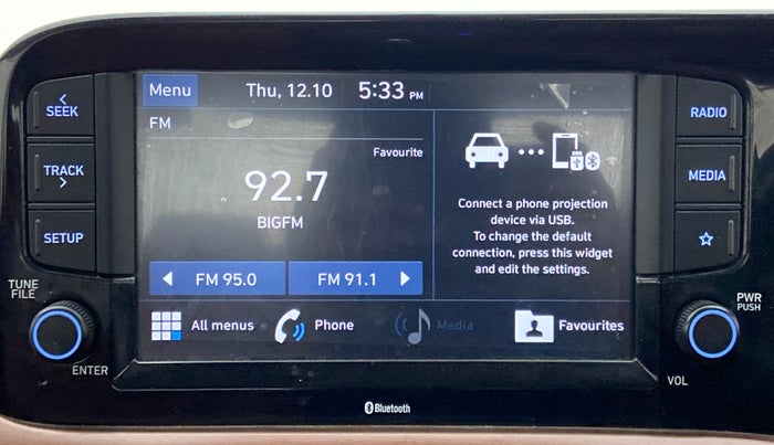 2020 Hyundai AURA SX PLUS 1.2 AMT, Petrol, Automatic, 66,670 km, Infotainment System