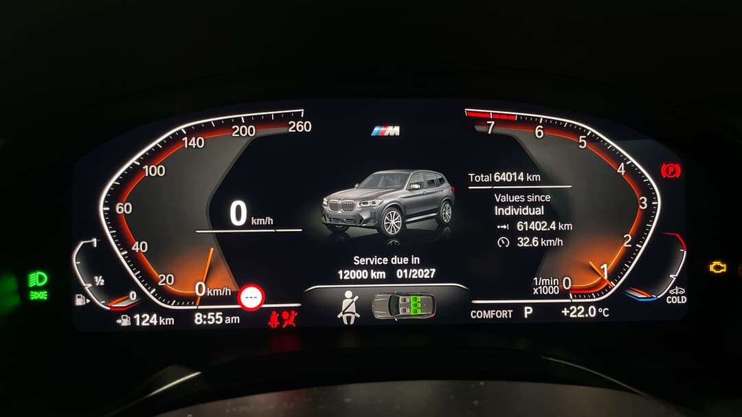 2022 BMW X3 xDrive30i M Sport, Automatic, 61402 km, Odometer View
