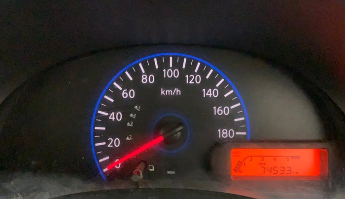2015 Datsun Go Plus T, Petrol, Manual, 74,533 km, Odometer Image