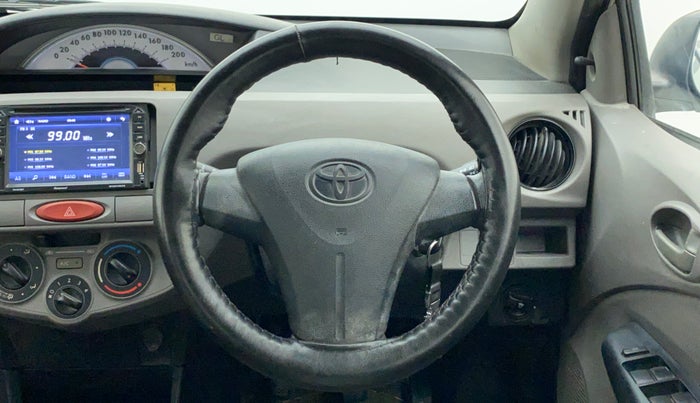2011 Toyota Etios G, Petrol, Manual, 80,532 km, Steering Wheel Close Up