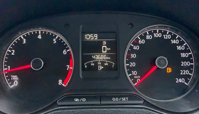 2018 Volkswagen Polo Trendline 1.0 L Petrol, Petrol, Manual, 43,686 km, Odometer View