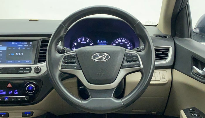 2019 Hyundai Verna 1.6 VTVT SX (O) AT, Petrol, Automatic, 57,538 km, Steering Wheel Close Up