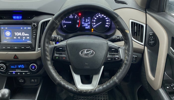 2018 Hyundai Creta SX PLUS 1.6 DIESEL, Diesel, Manual, 1,05,888 km, Steering Wheel Close Up