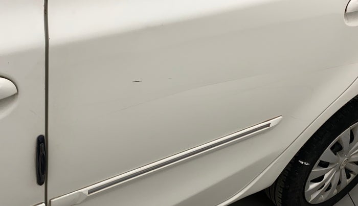 2011 Toyota Etios G, Petrol, Manual, 44,756 km, Rear left door - Slightly dented