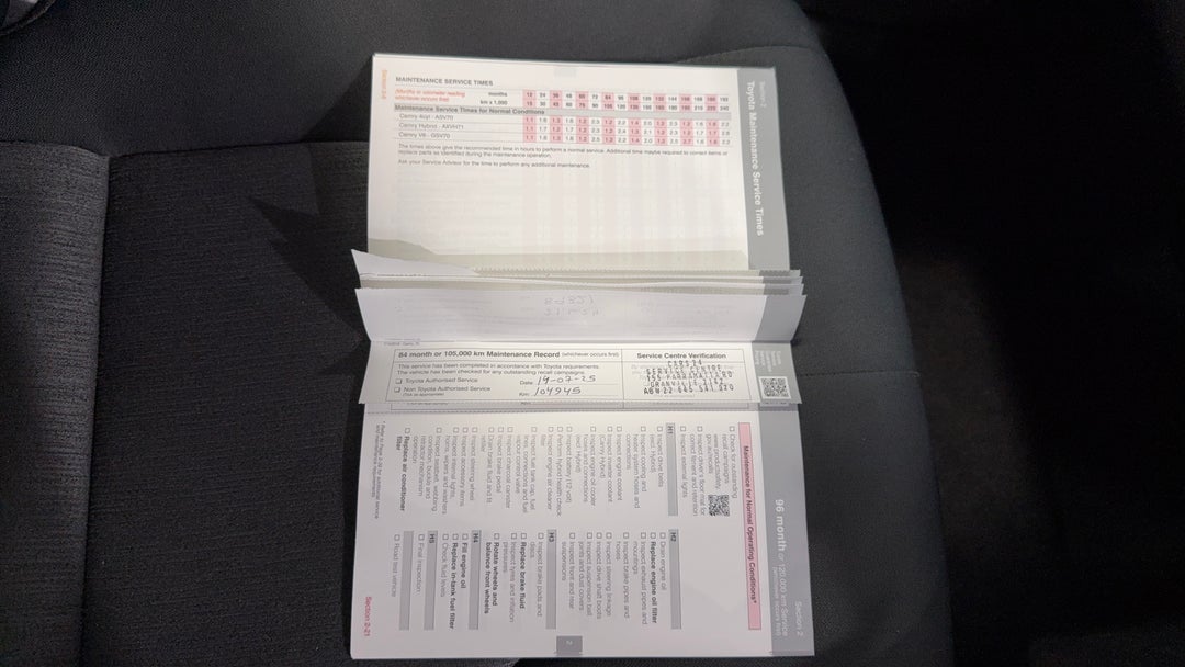 2019 Toyota Camry Ascent, Automatic, 104946 km, Service History