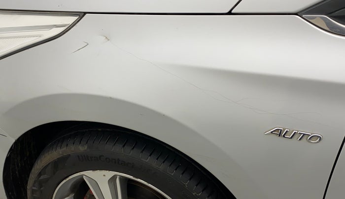 2018 Hyundai Verna 1.6 VTVT SX (O) AT, Petrol, Automatic, 95,612 km, Left fender - Slightly dented