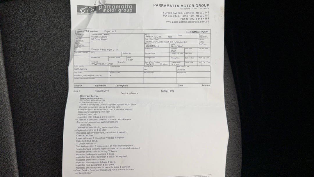 2018 Holden Calais Calais, Automatic, 57797 km, Service History