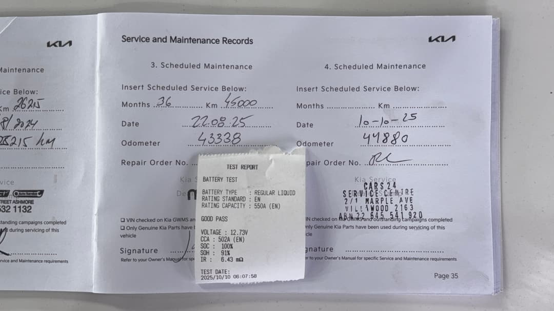 Service History