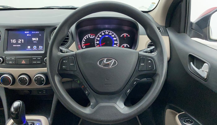 2017 Hyundai Grand i10 SPORTZ (O) AT 1.2 KAPPA VTVT, Petrol, Automatic, 74,977 km, Steering Wheel Close Up