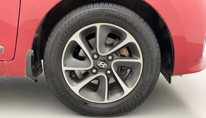 2017 Hyundai Grand i10 SPORTZ (O) AT 1.2 KAPPA VTVT, Petrol, Automatic, 74,977 km, Right Front Wheel