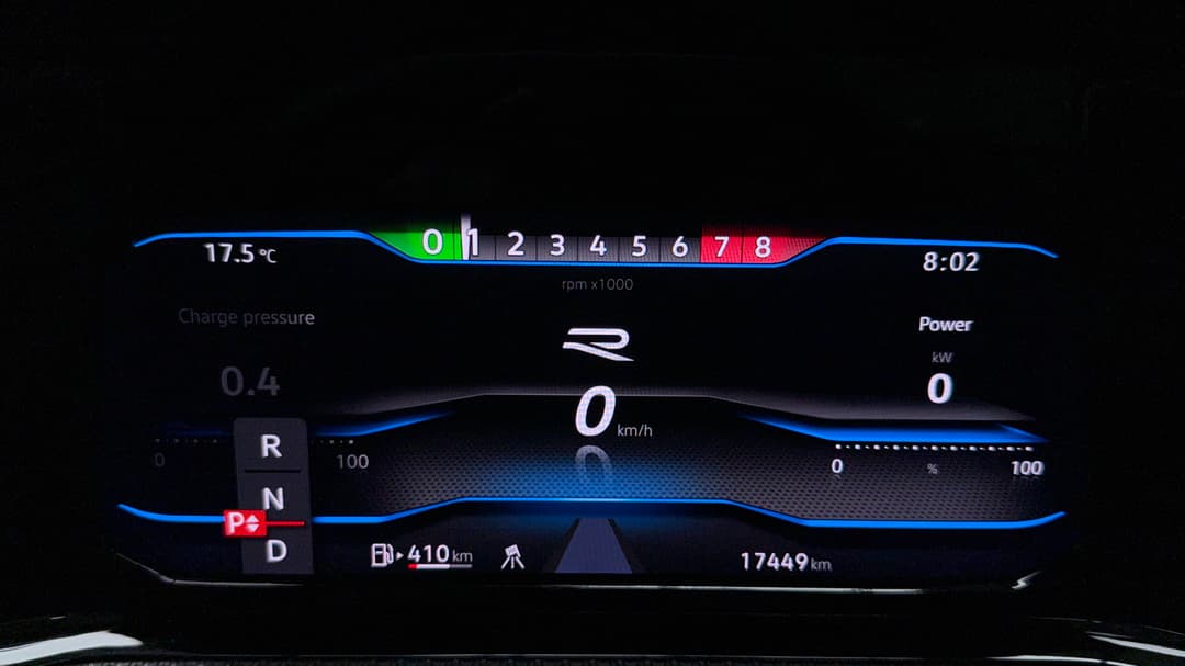 2024 Volkswagen Golf R, Automatic, 17449 km, Odometer View