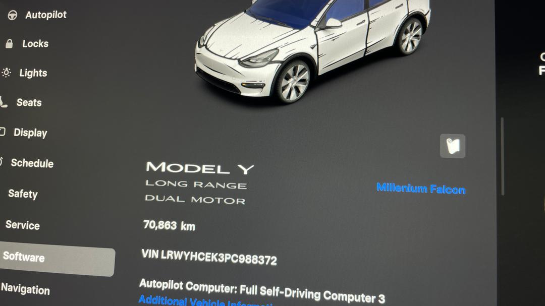2023 Tesla Model Y Long Range, Automatic, 70863 km, Odometer View