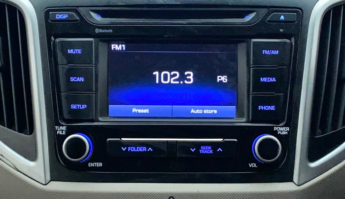 2018 Hyundai Creta E PLUS 1.6 PETROL, Petrol, Manual, 1,14,386 km, Infotainment System