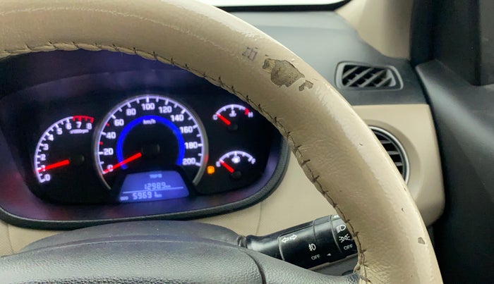 2017 Hyundai Grand i10 SPORTZ (O) 1.2 KAPPA VTVT, Petrol, Manual, 59,691 km, Steering wheel - Steering cover is minor torn