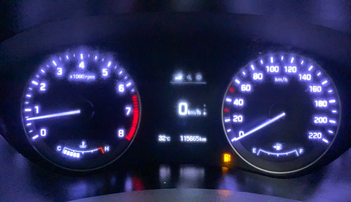 2016 Hyundai Elite i20 ASTA 1.2 (O), Petrol, Manual, 1,15,665 km, Odometer Image
