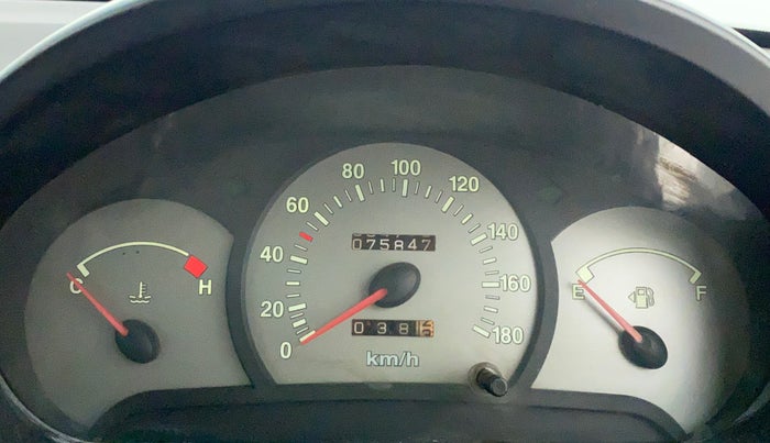 2011 Hyundai Santro Xing GL PLUS, Petrol, Manual, 75,832 km, Odometer Image
