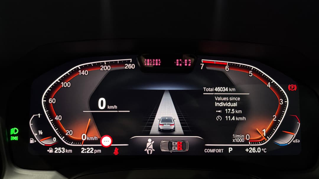 2020 BMW 3 30i M Sport, Automatic, 46034 km, Odometer View