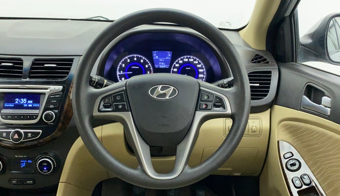 2015 Hyundai Verna FLUIDIC 4S 1.6 VTVT S(O), Petrol, Manual, 56,091 km, Steering Wheel Close Up
