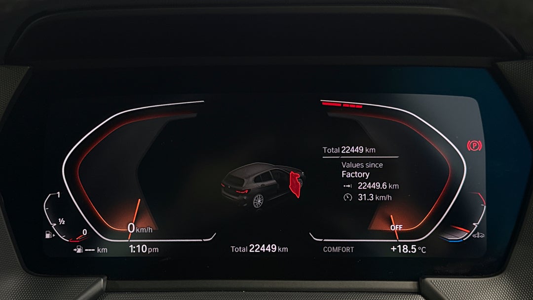 2023 BMW 1 18i M Sport, Automatic, 22449 km, Odometer View