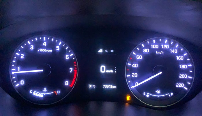 2017 Hyundai Elite i20 ASTA 1.2 (O), Petrol, Manual, 73,849 km, Odometer Image