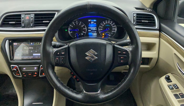 2018 Maruti Ciaz ALPHA 1.5 MT VTVT SHVS, Petrol, Manual, 81,066 km, Steering Wheel Close Up