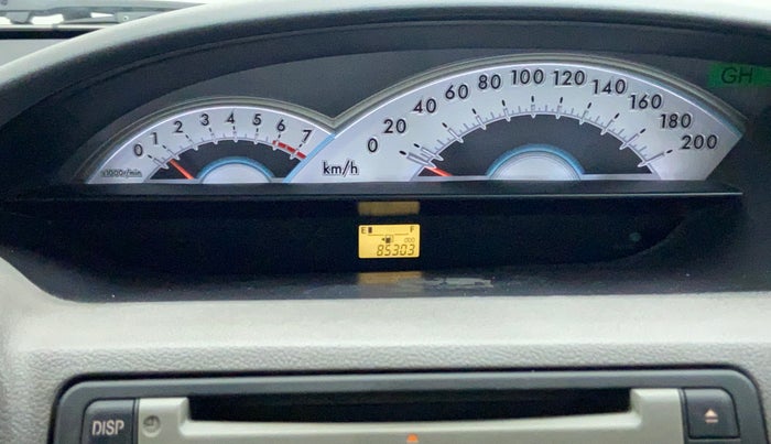 2011 Toyota Etios V, Petrol, Manual, 85,303 km, Odometer Image