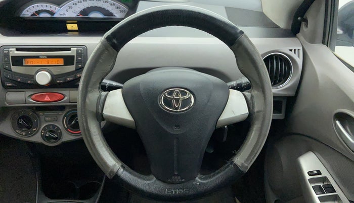 2011 Toyota Etios V, Petrol, Manual, 85,303 km, Steering Wheel Close Up