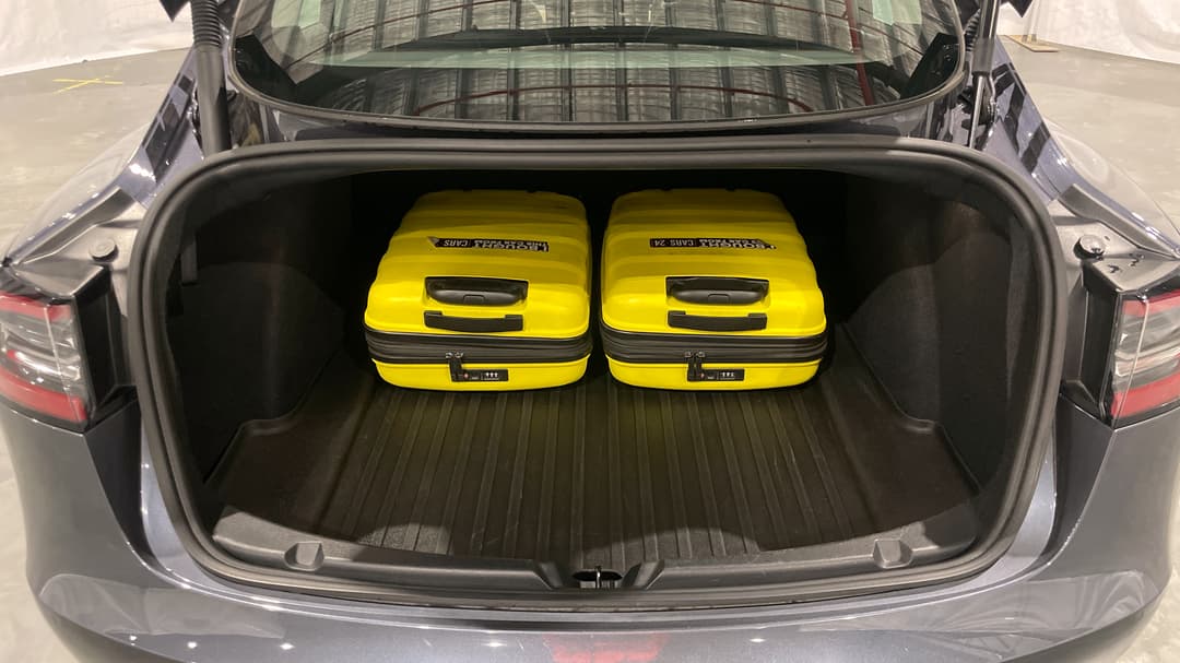 2023 Tesla Model 3 Long Range, Automatic, 48587 km, Boot Inside View with Luggage