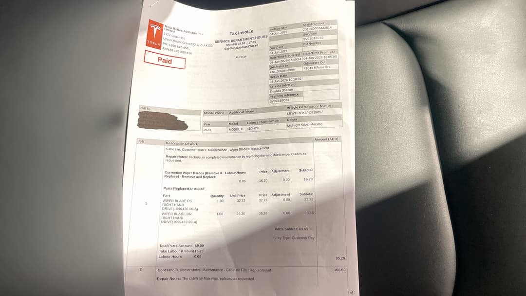 2023 Tesla Model 3 Long Range, Automatic, 48587 km, Service History