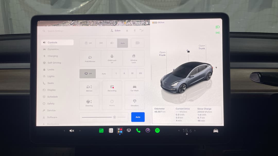 2023 Tesla Model 3 Long Range, Automatic, 48587 km, Utility Switches/Buttons