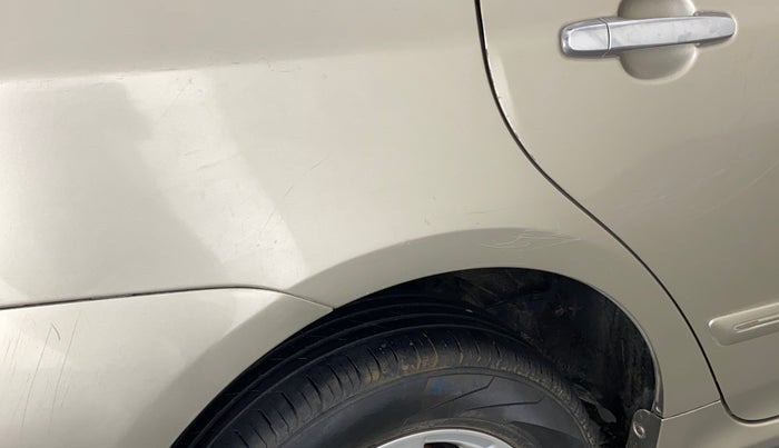 2012 Toyota Corolla Altis G AT, Petrol, Automatic, 91,323 km, Right quarter panel - Minor scratches