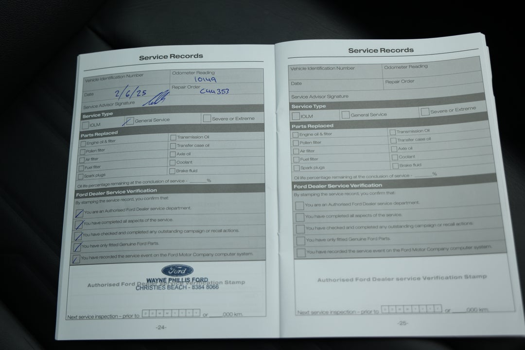 2024 Ford Ranger Sport 2.0 (4x4), Automatic, 20556 km, Service History